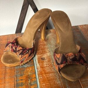 Audrey Brooke Multicolor Patterned Heels